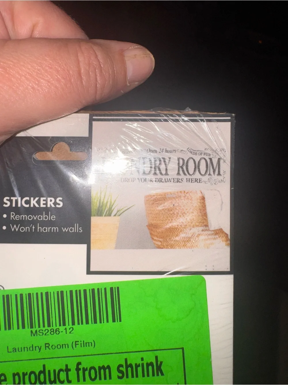 🆕 12 SHEETS Laundry Room Peel Stick Sign RESELL NWT